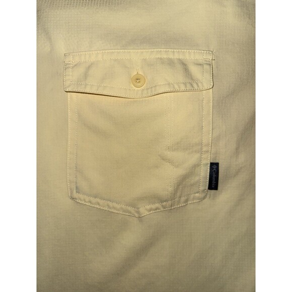 Columbia PFG Yellow Vented Shirt Men's Short Sleeve Size XXL 2TG UV protection - Picture 2 of 9
